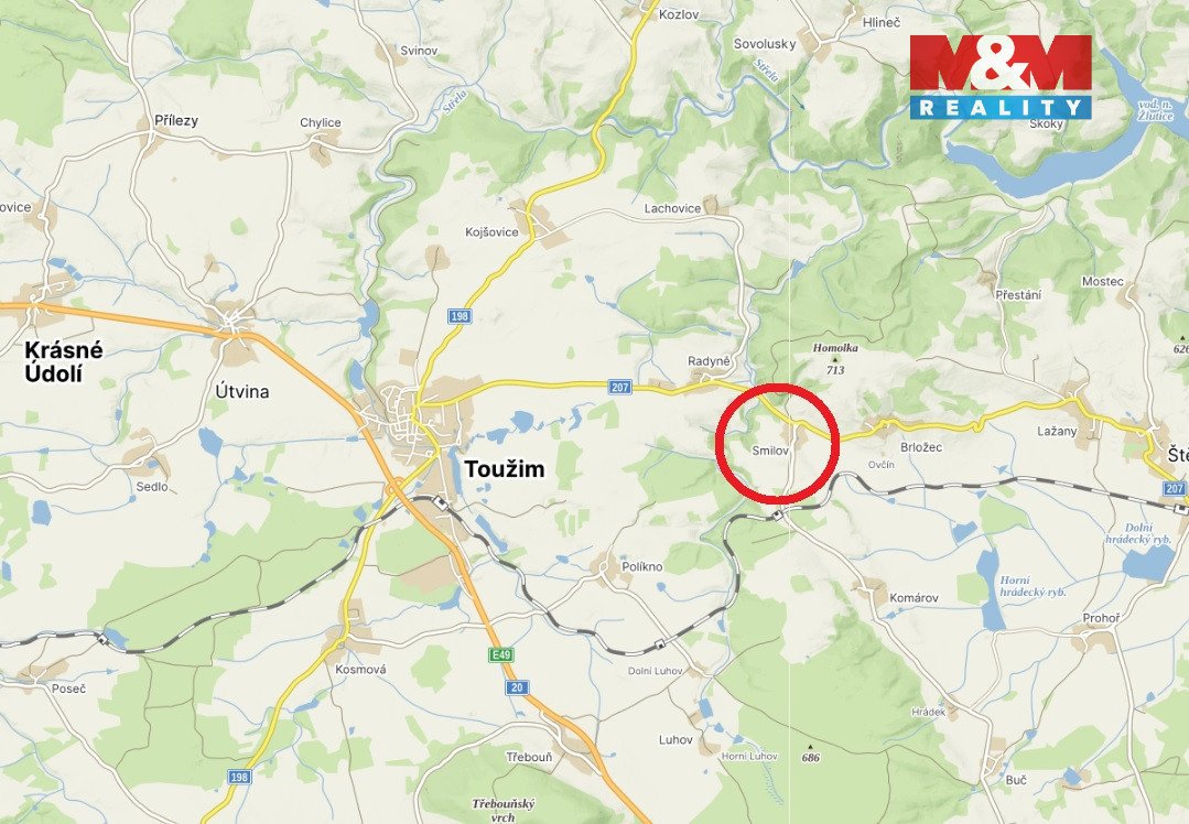 Prodej pozemku k bydlení, 2461 m², Toužim