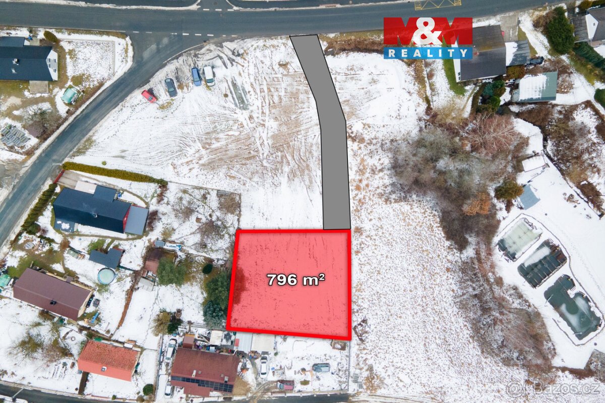 Prodej pozemku k bydlení, 796 m², Bělá nad Radbuzou