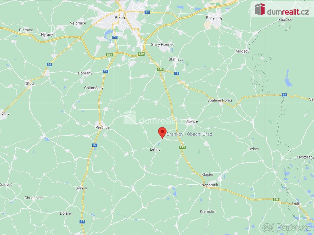 Stavební pozemek, Drahkov_Letiny_Blovice, 1247 m2