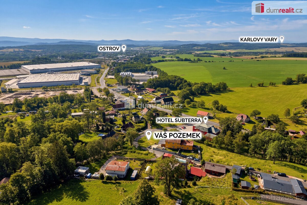Prodej stavebního pozemku, Ostrov - Horní Žďár, okr. Karlovy