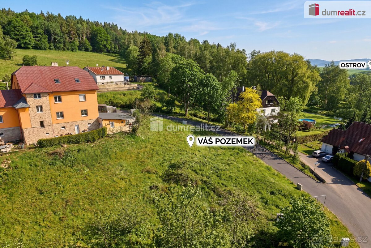 Prodej stavebního pozemku, Ostrov - Horní Žďár, okr. Karlovy
