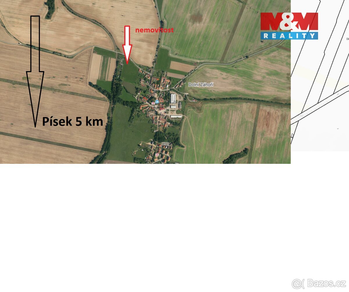Prodej pozemku k bydlení, 10 988 m², Záhoří u Písku