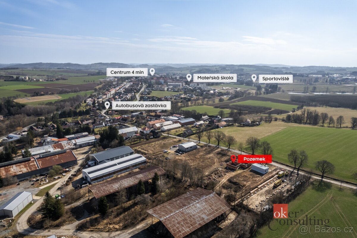 Prodej, pozemky/komerční, 1500 m2, Domanínek, Bystřice nad P