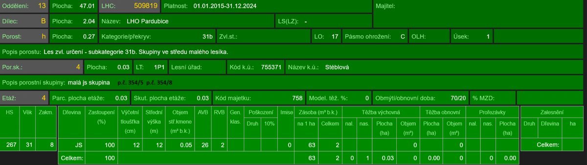 Prodej lesních pozemků k.ú. Stéblová (2)