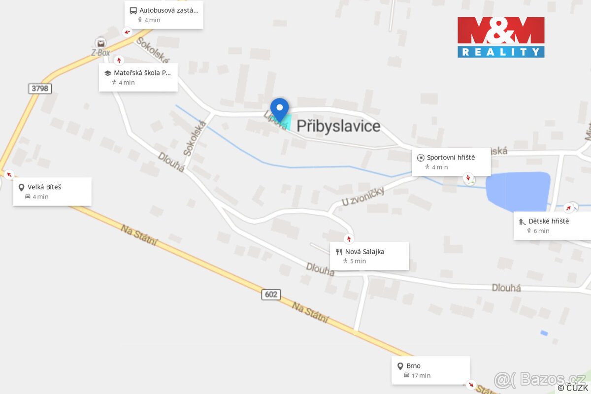 Prodej pozemku k bydlení, 227 m², Přibyslavice