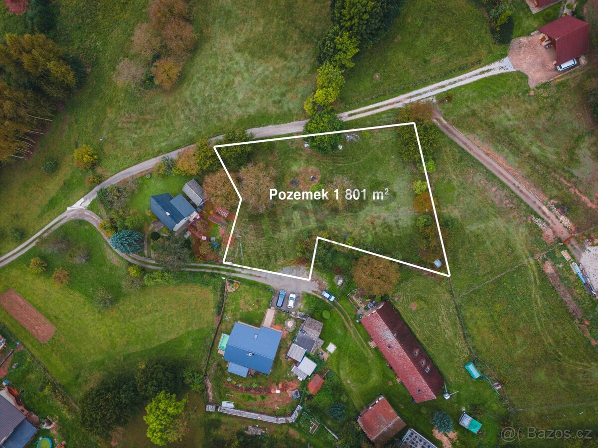 Prodej stavebního pozemku 1801 m2 v obci Radim, Tužín, okr. 