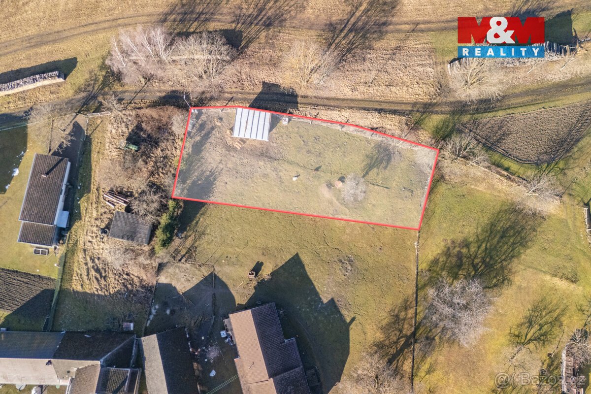 Prodej pozemku k bydlení, 1064 m², Chlumy