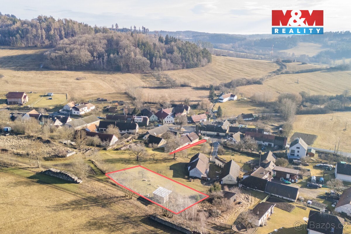 Prodej pozemku k bydlení, 1064 m², Chlumy