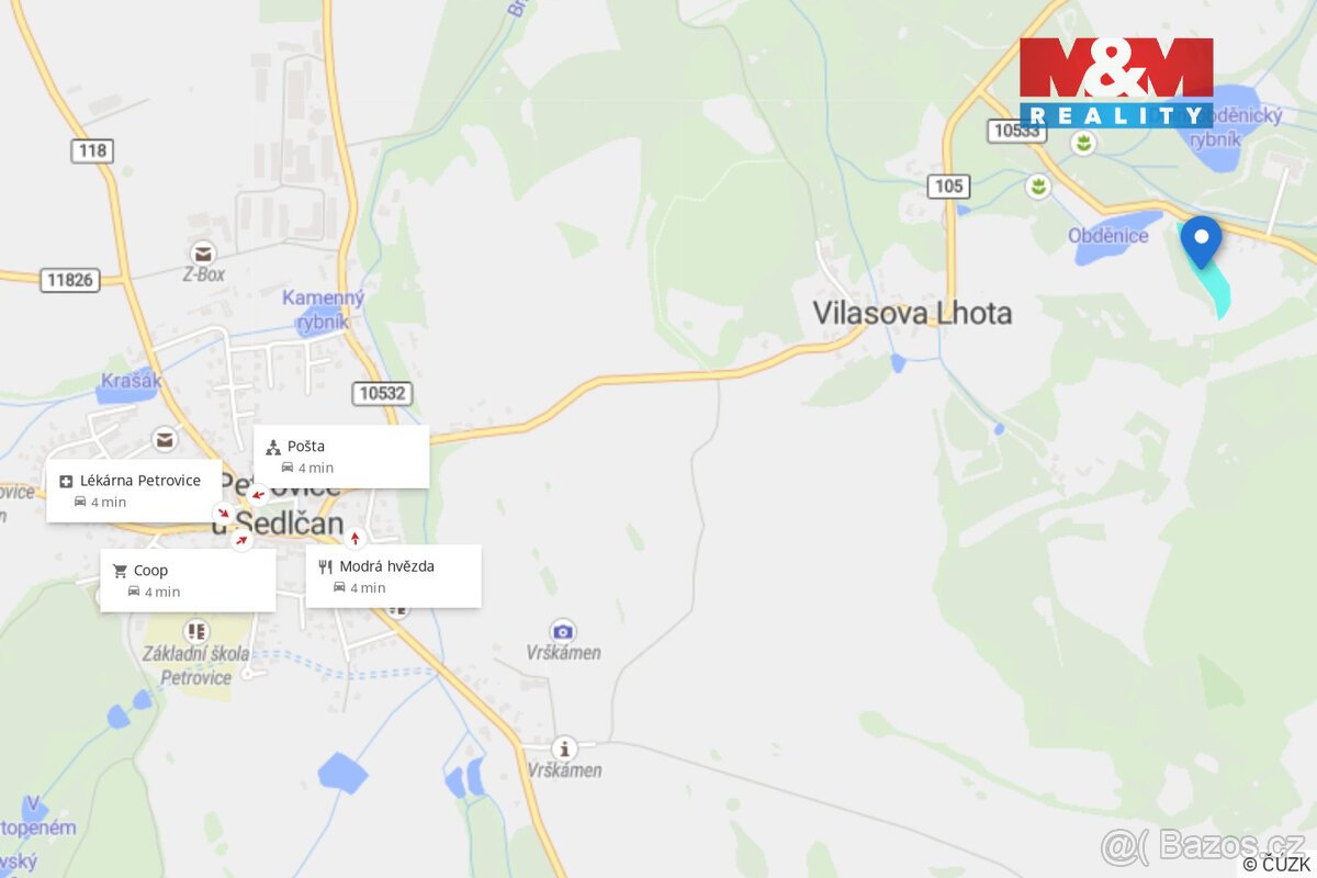 Prodej louky, 7011 m², Petrovice