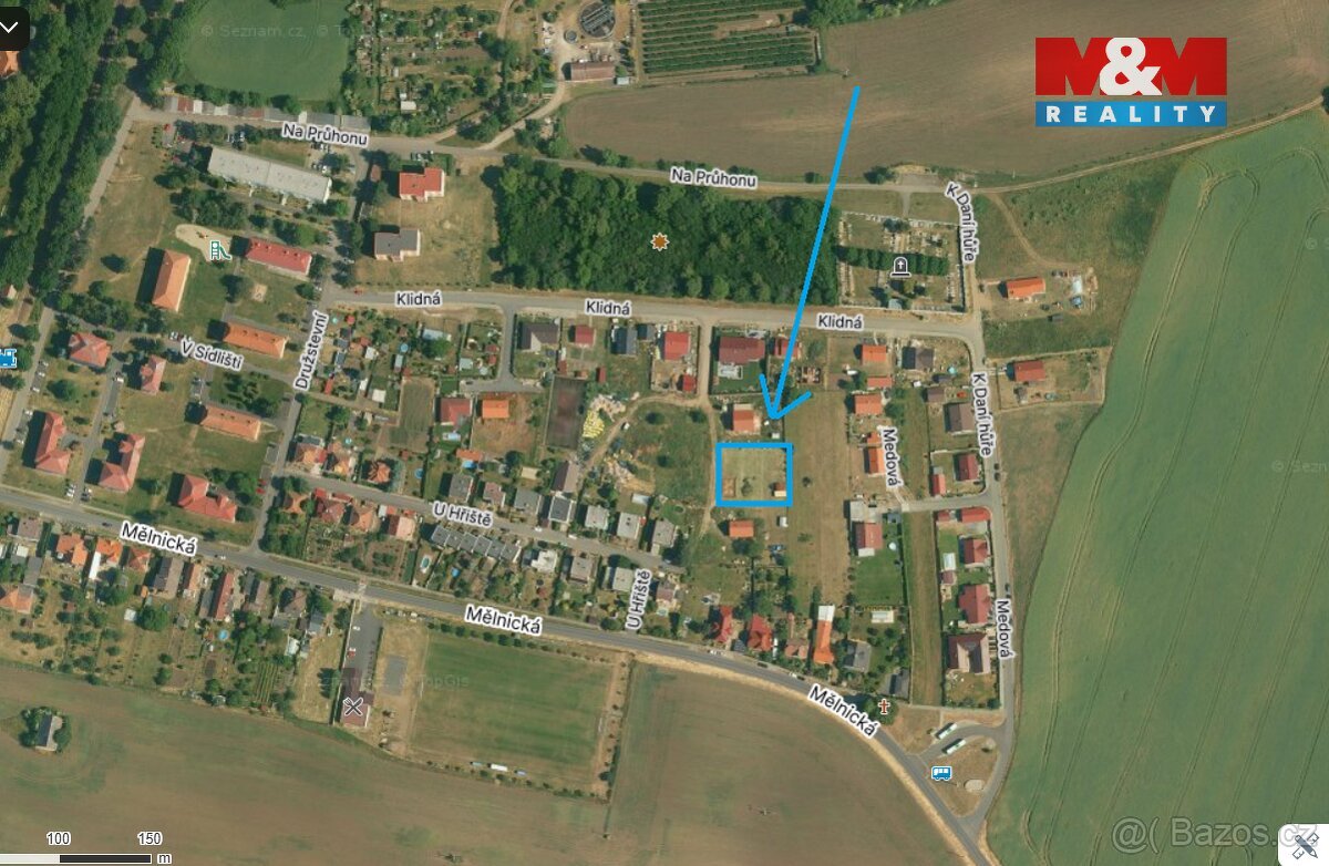 Prodej pozemku k bydlení, 996 m², Horní Beřkovice