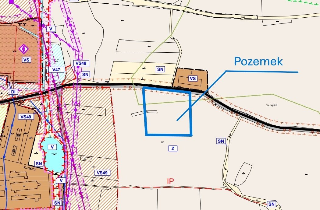 pozemek Vlachovo Březí