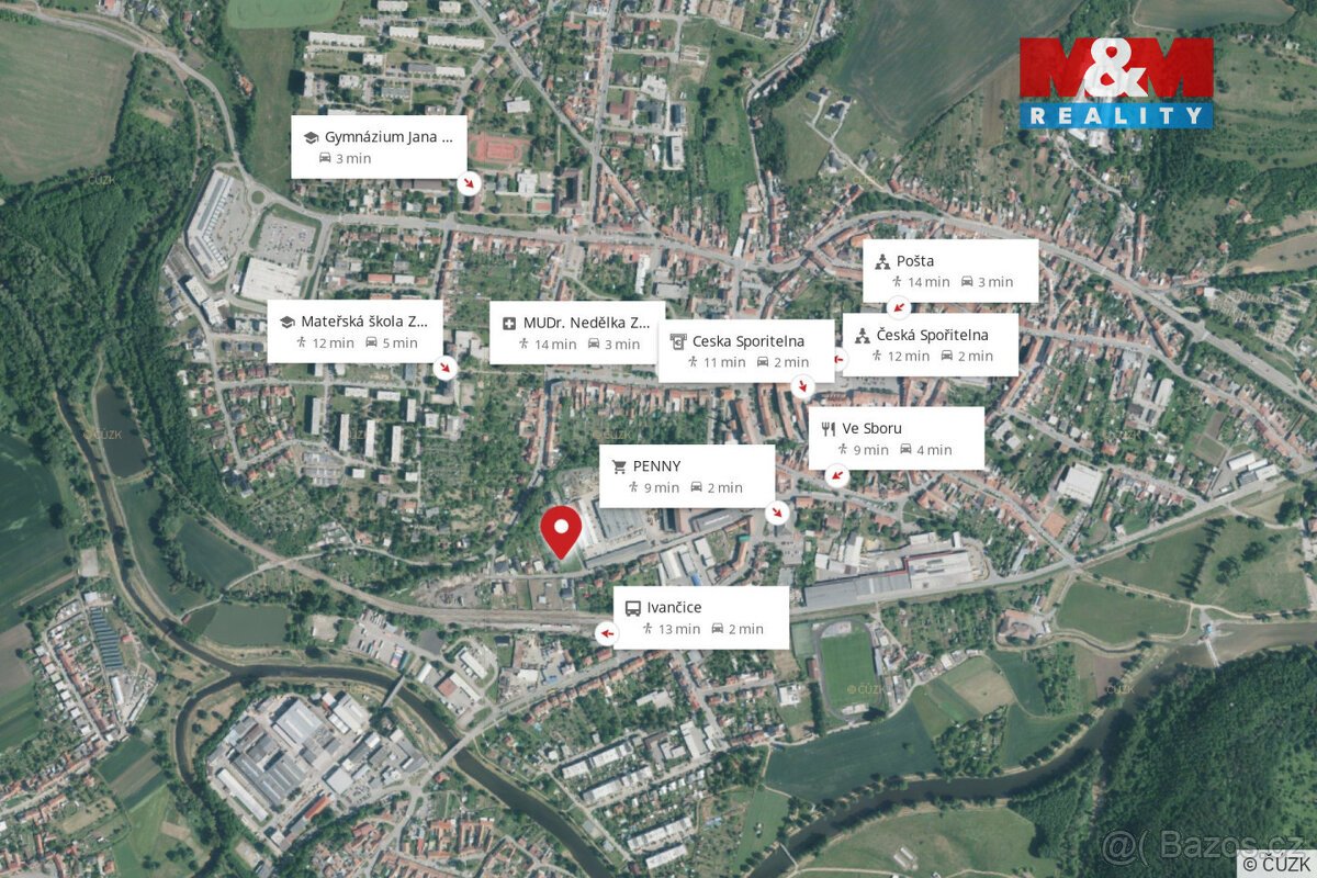 Prodej pozemku k bydlení, 1629 m², Ivančice, ul. Hybešova