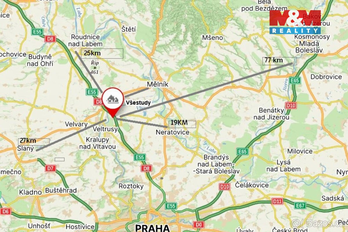 Prodej pole, 1355 m², Všestudy