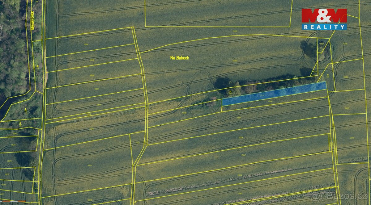 Prodej pole, 1355 m², Všestudy