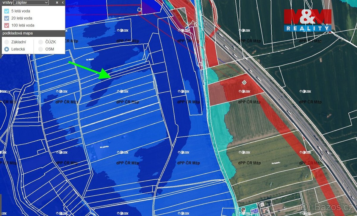 Prodej pole, 1355 m², Všestudy