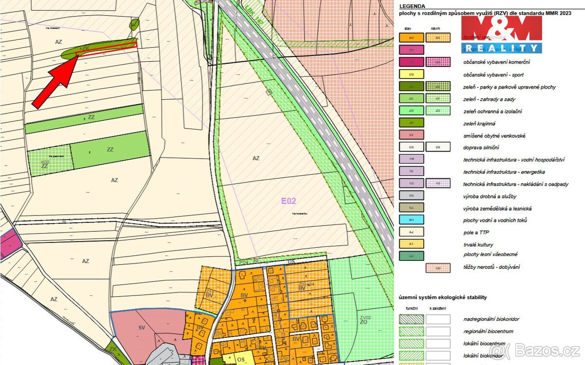Prodej pole, 1355 m², Všestudy