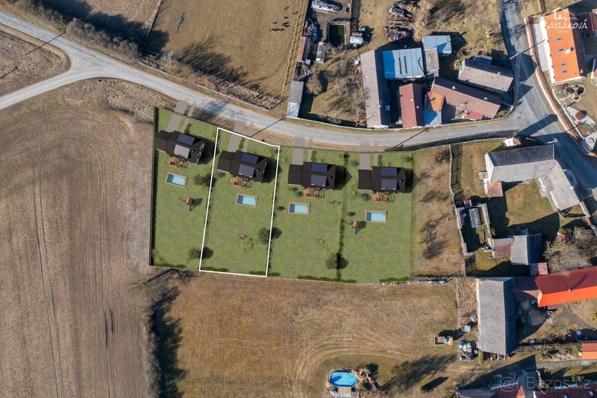 Prodej stavebních pozemků  1003m2, Kozlovice u Nepomuka