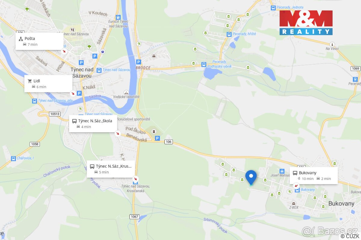 Prodej pozemku k bydlení, 1060 m², Bukovany