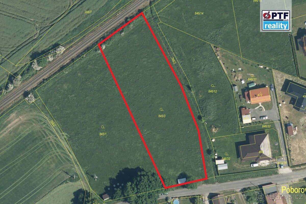 Prodej velkého stavebního pozemku (4000 m²), Bezděkov - Pobo