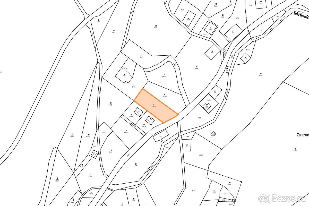 Pozemek  o ploše 150 m2 - Malá Morava, Malá Morava