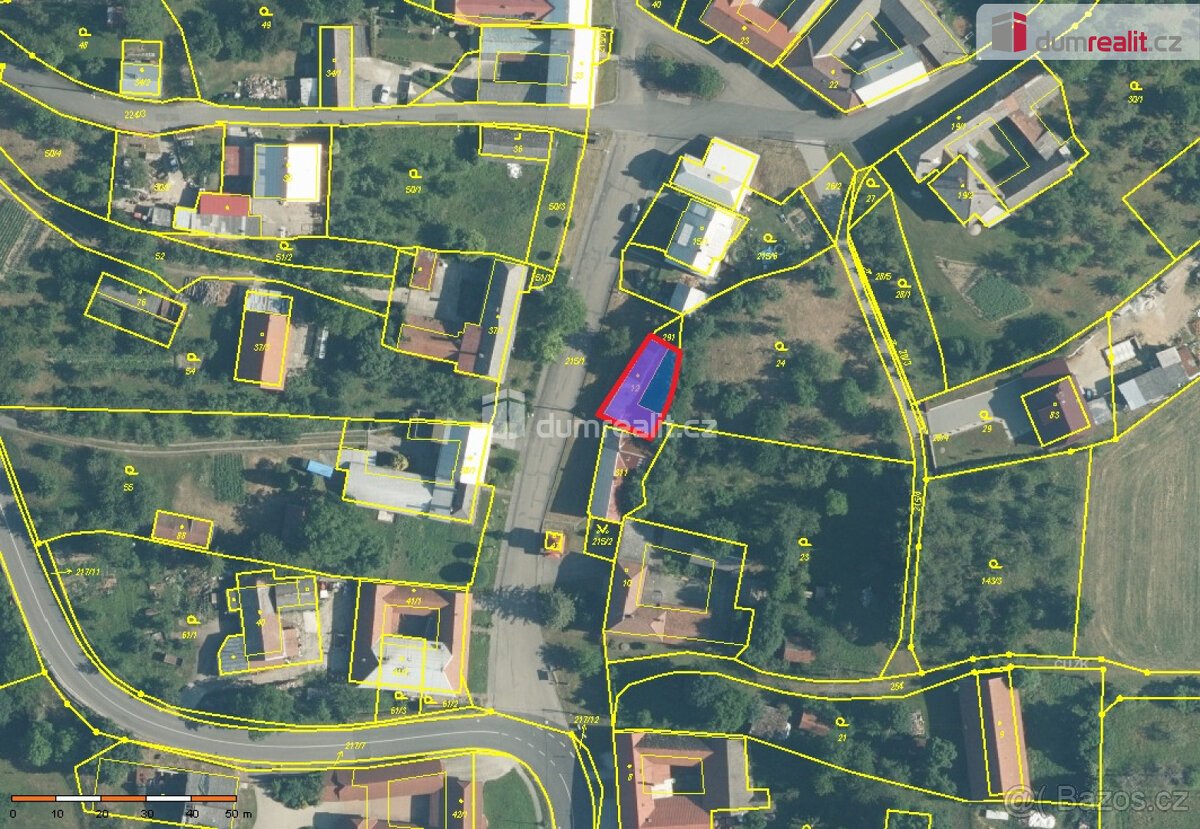 Stavební pozemek 213m2,  Oprostovice