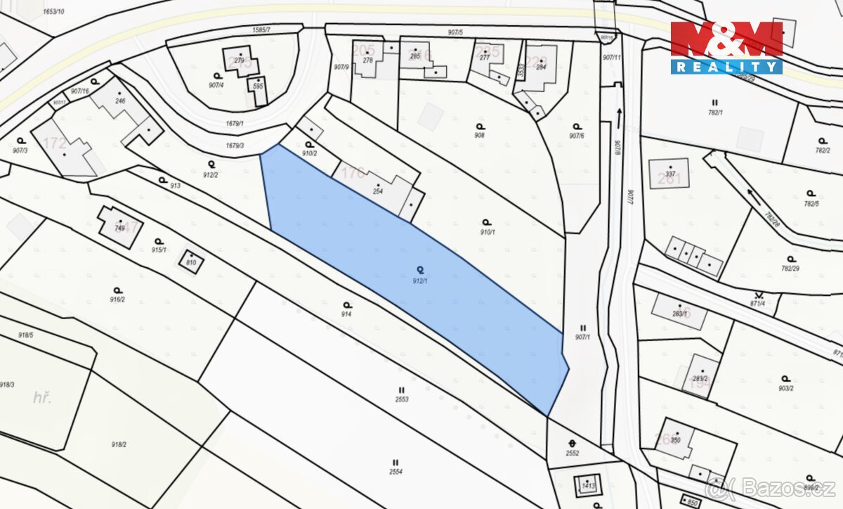 Prodej pozemku k bydlení, 2705 m², Zbraslavice