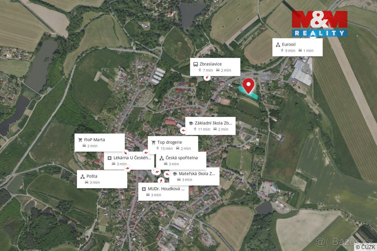 Prodej pozemku k bydlení, 2705 m², Zbraslavice