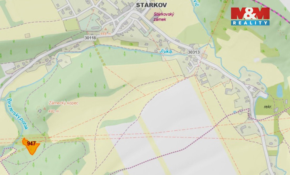 Prodej louky, 1899 m², Stárkov