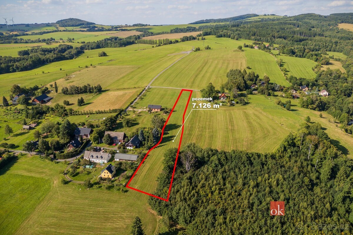 Prodej, pozemky/louka, 7126 m2, Horní Chrastava 11, 46331 Ch