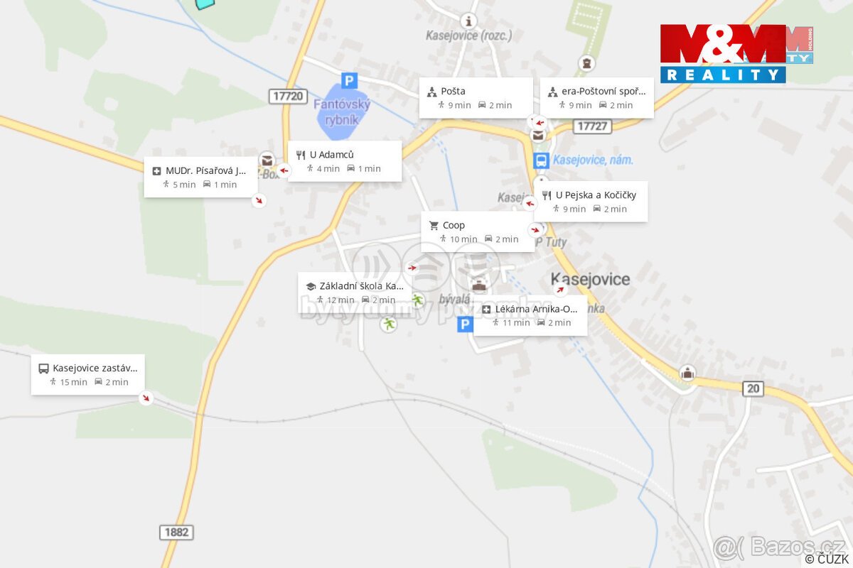 Prodej pozemku k bydlení, 1009 m², Kasejovice