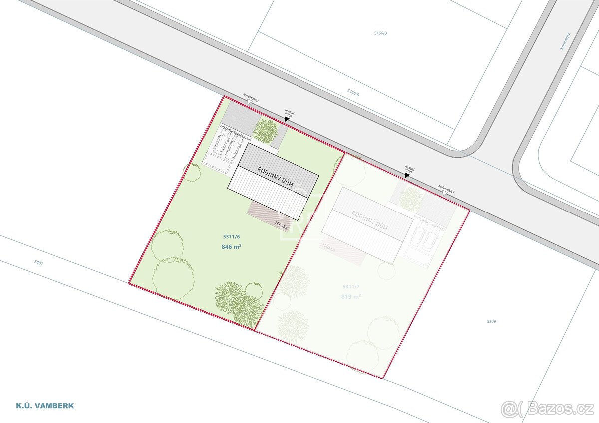Prodej stavebního pozemku 846 m2