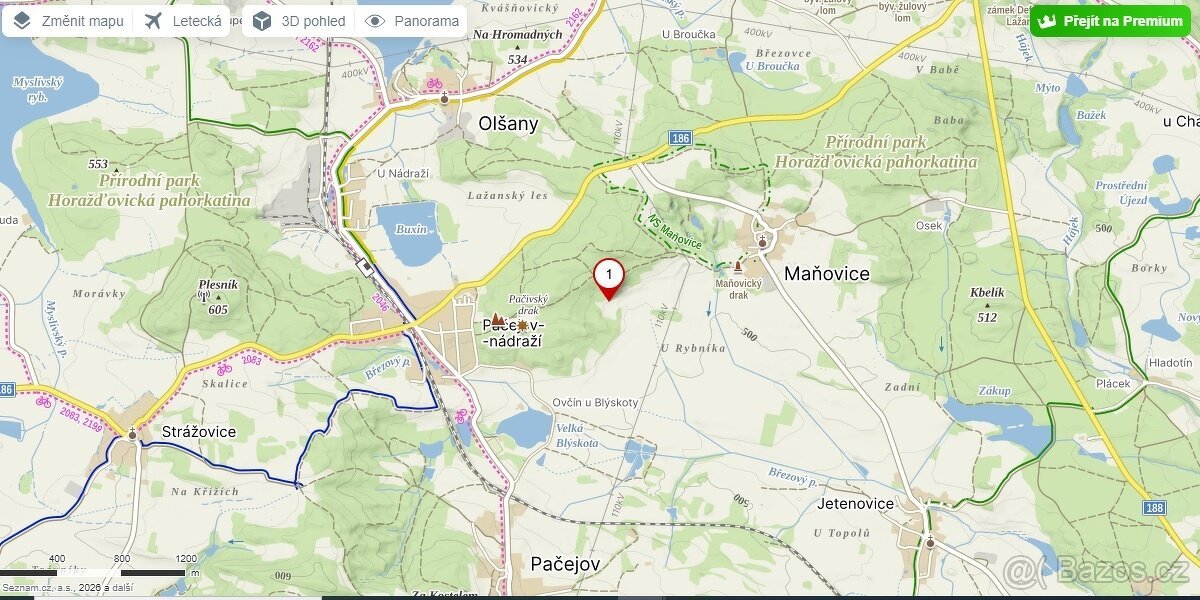 Prodej pěkného pozemku 3 292 m², kousek od Klatov