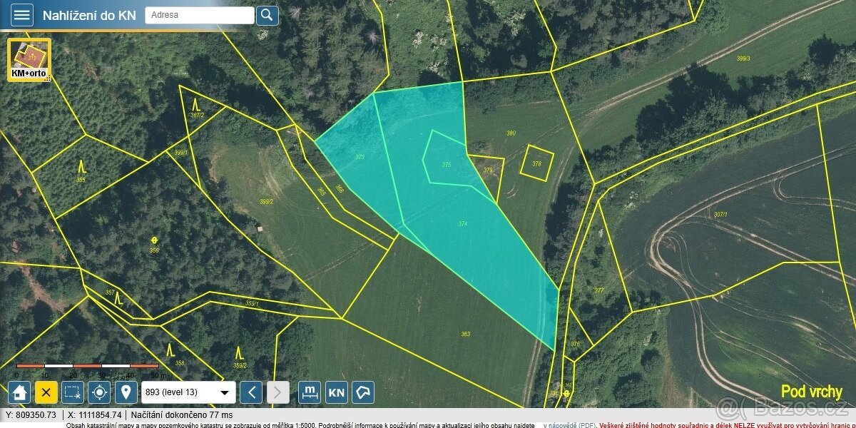 Prodej pěkného pozemku 3 292 m², kousek od Klatov