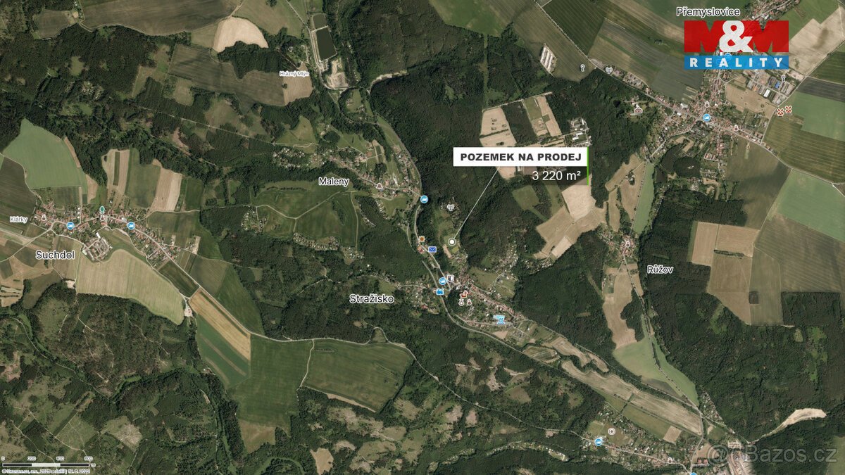 Prodej louky, 3220 m², Stražisko