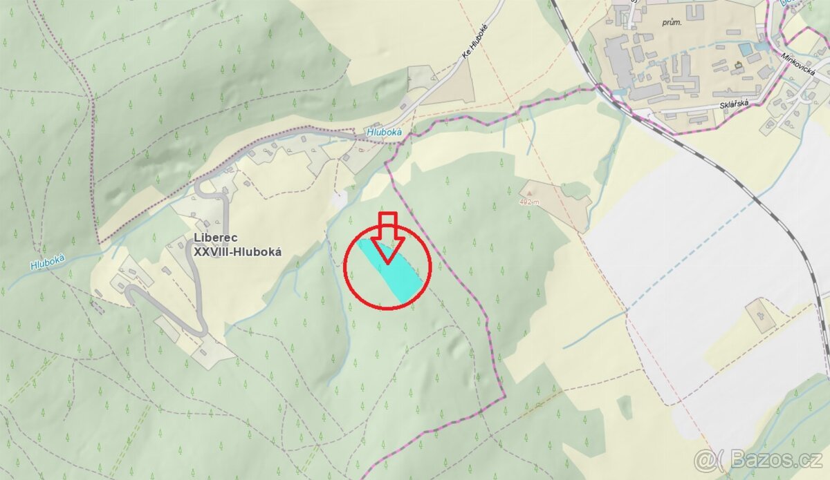 Prodej lesního pozemku k.ú. Hluboká u Liberce