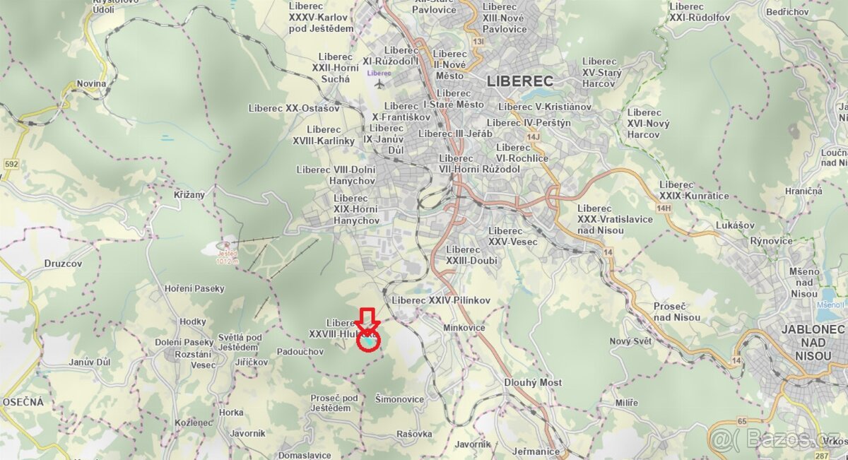 Prodej lesního pozemku k.ú. Hluboká u Liberce