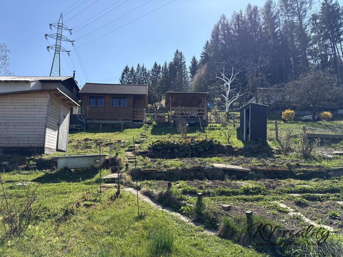 Prodej zahrady s dřevěnou chatkou, CP 357 m2, Vsetín, Amerik
