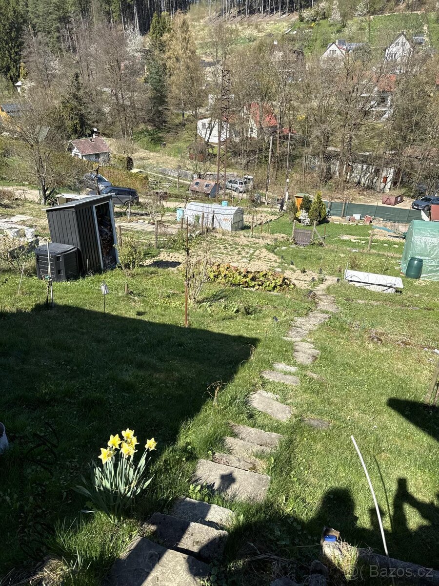 Prodej zahrady s dřevěnou chatkou, CP 357 m2, Vsetín, Amerik