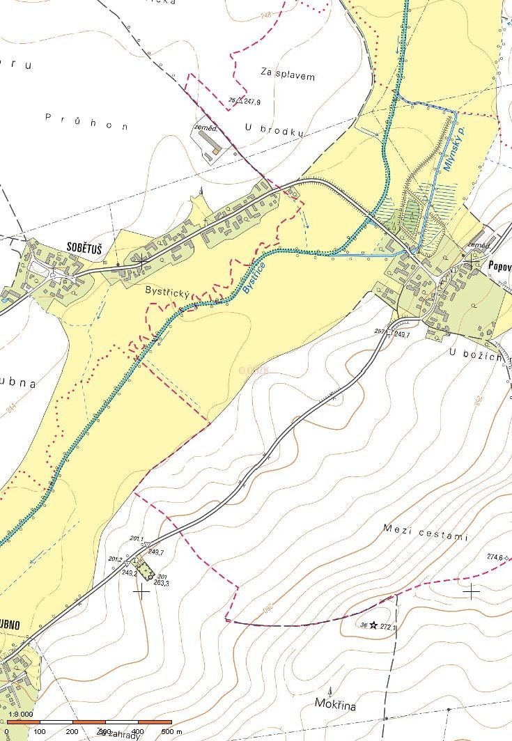 Prodej zahrady 200 m² Třesovice - Popovice