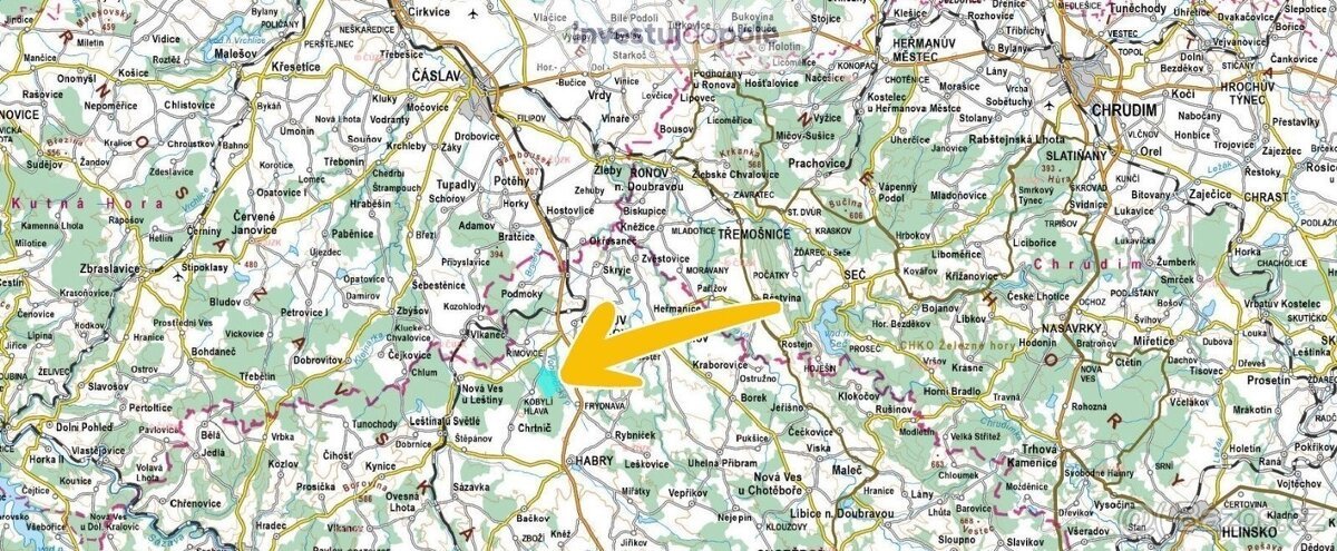 Prodej podílu 1/71 lesa 17 535 m² v k.ú. Golčův Jeníkov