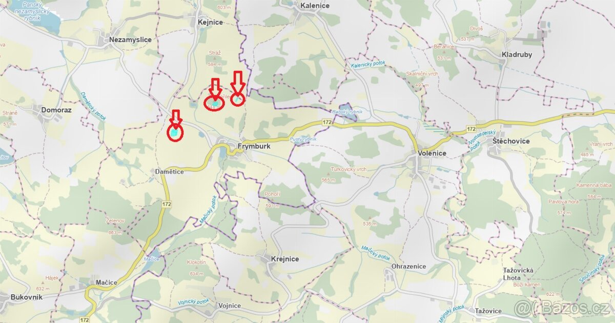 Prodej pozemků k.ú. Frymburk u Sušice