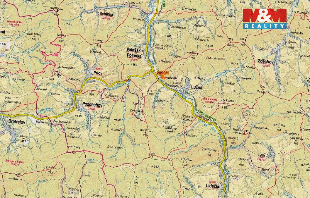 Prodej lesa, 11283 m², Lužná u Vsetína