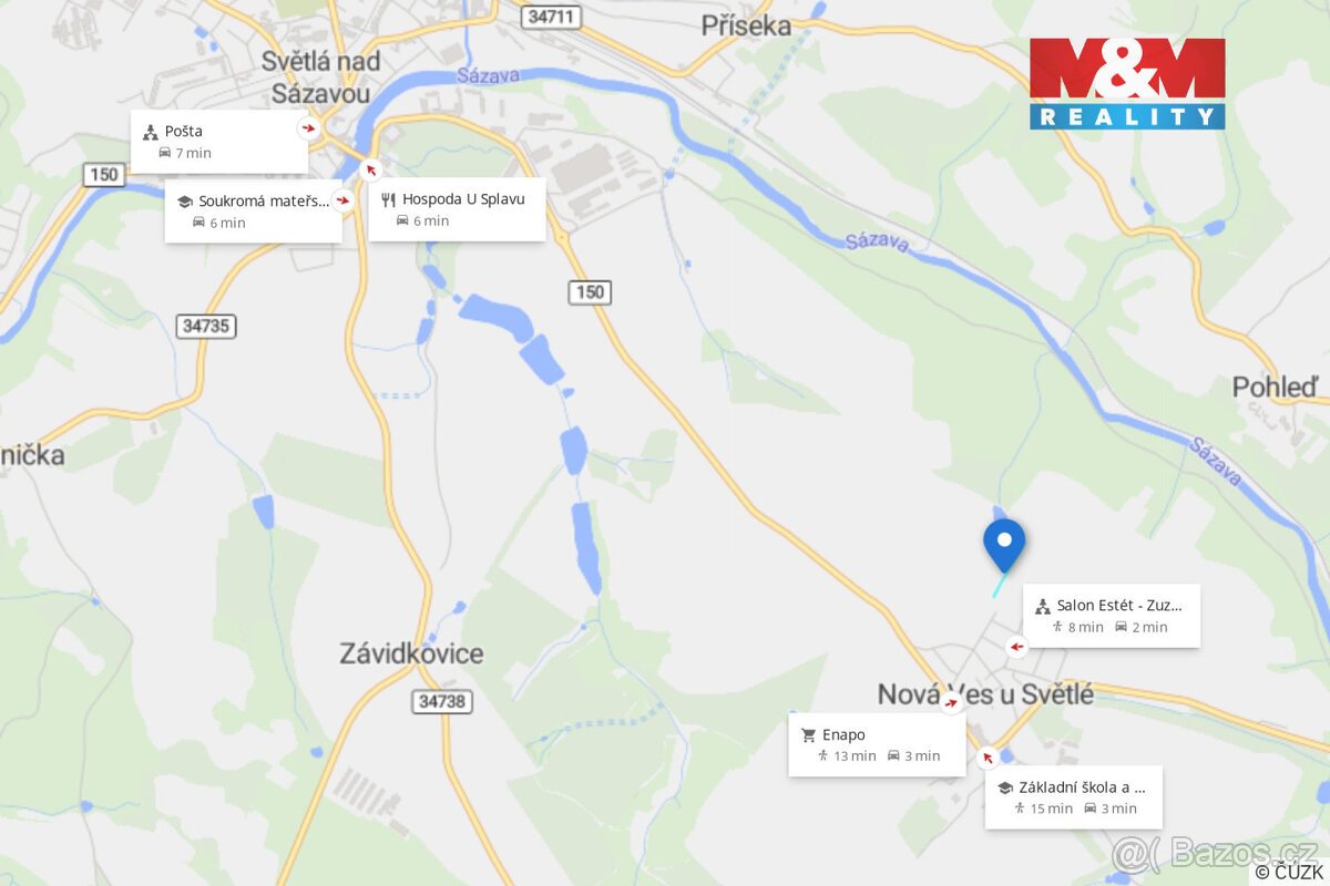 Prodej pozemku, 2723 m², Nová Ves u Světlé