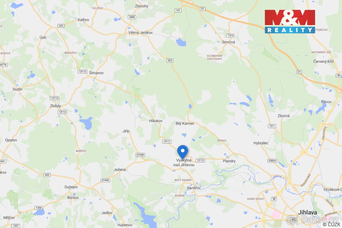 Prodej pozemku ve Vyskytné nad Jihlavou