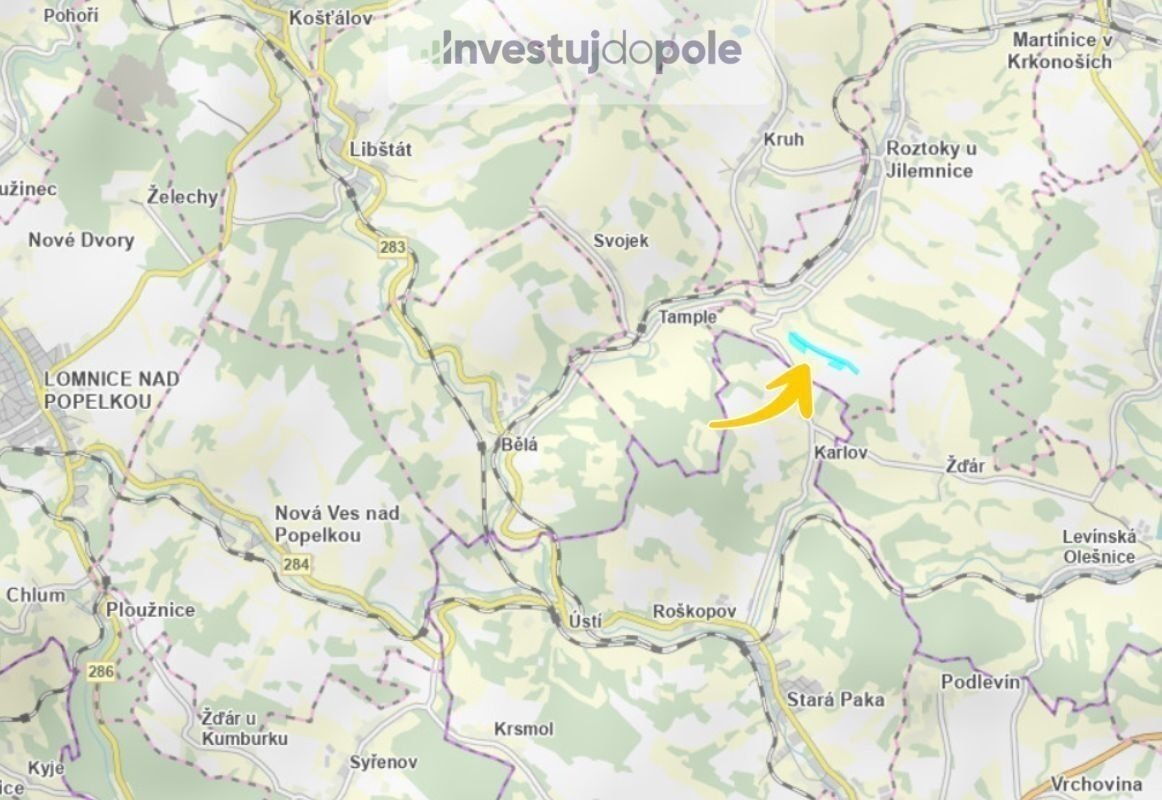 Prodej pole 64 664 m², Roztoky u Jilemnice