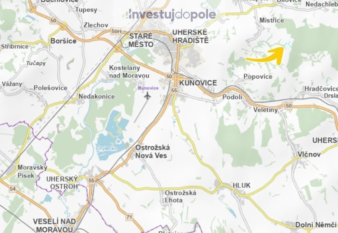Prodej podílu 1/2 pole 3 272 m², Mistřice