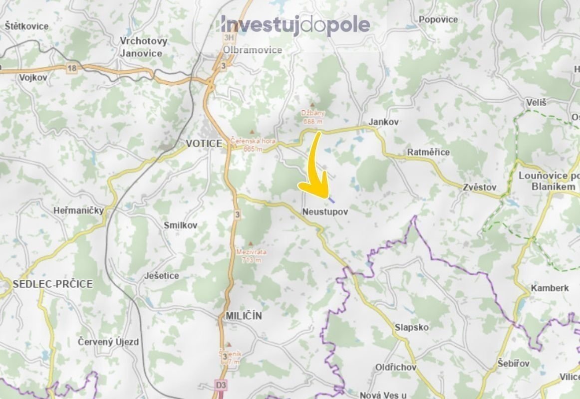 Prodej pole 17 583 m², Neustupov - Královna