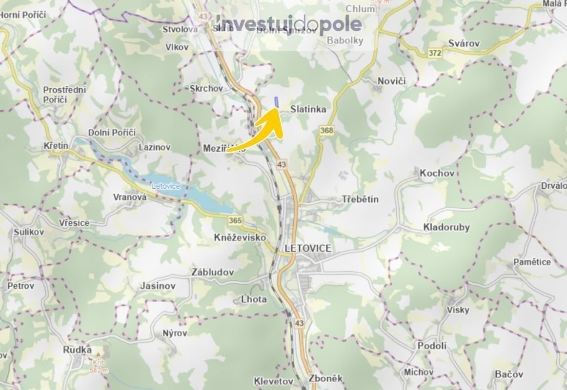 Prodej pole 12 248 m², Letovice - Slatinka