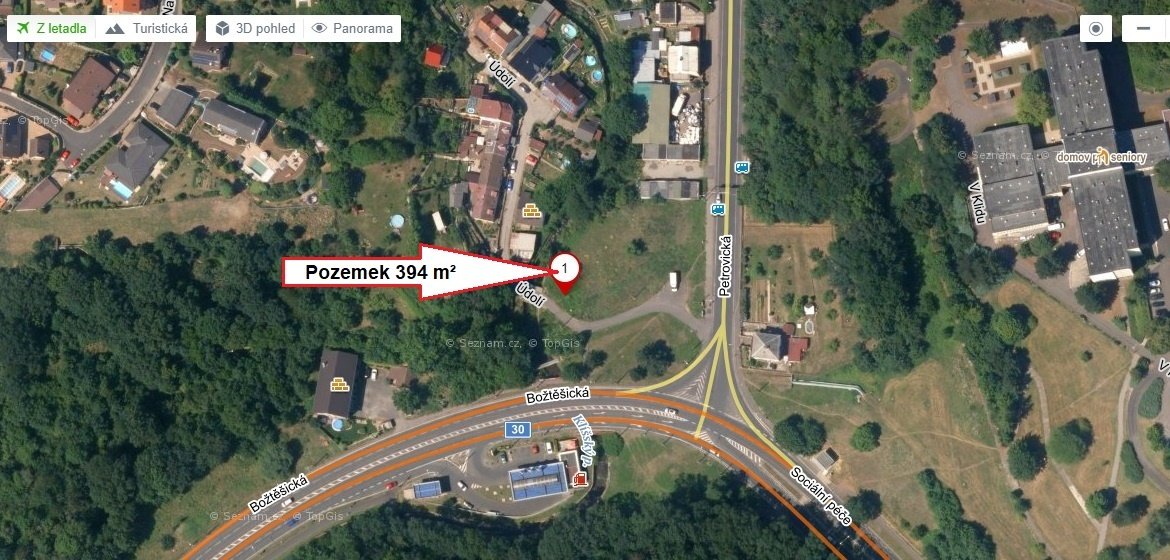 Pozemek 394 m², Ústí nad Labem