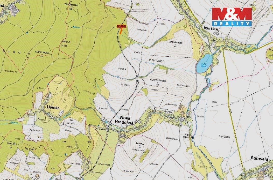 Prodej lesa, 5346 m², Nová Hradečná